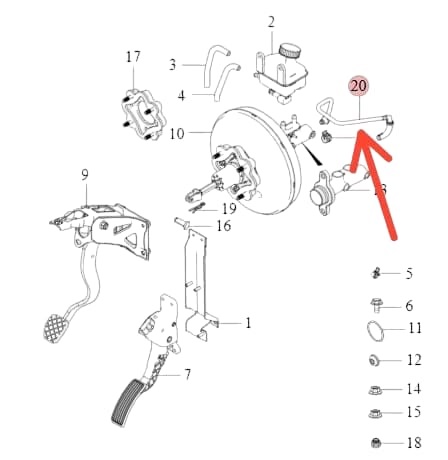 MANGUERA SERVO FRENO 1.5 TIGGO 2 3