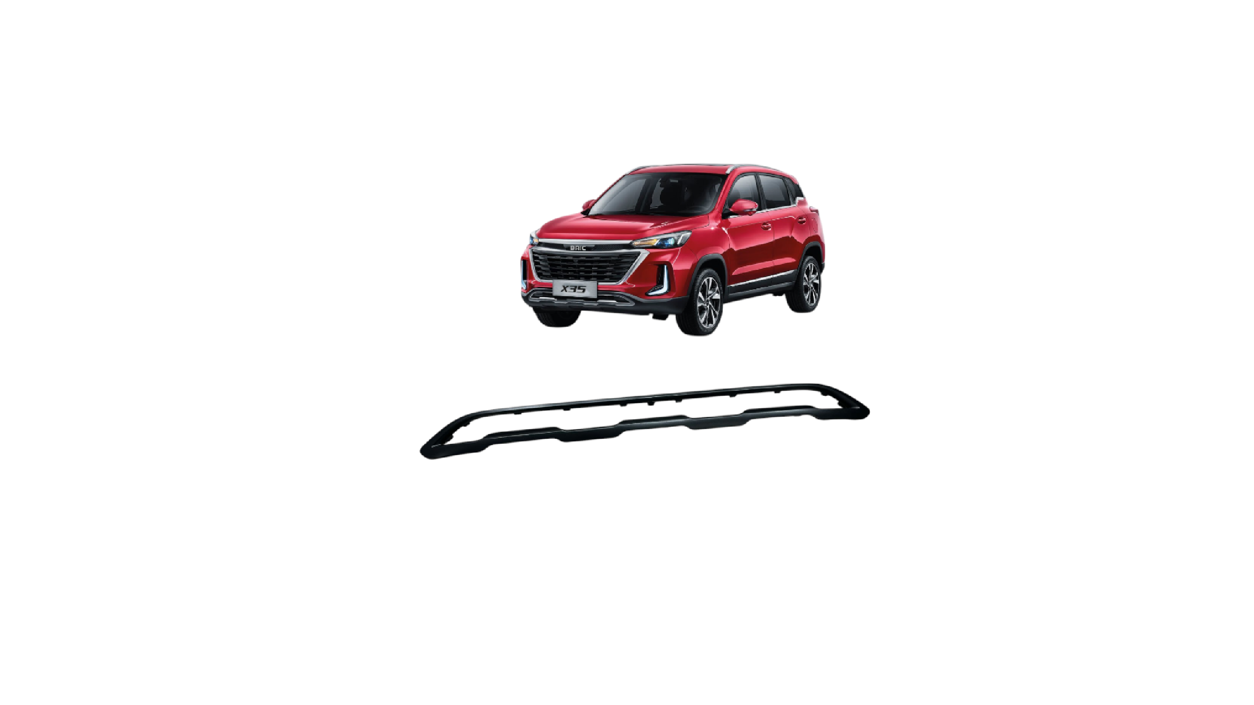 MOLDURA INF CENTRAL PARACH BAIC X35 NEW  BAIC