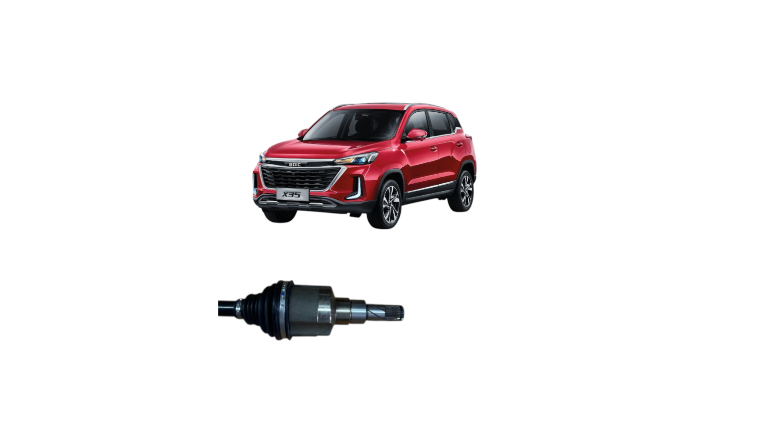 EJE PALIER DERECHO BAIC X35 1.5  26 INT/ 28 EXT 2
