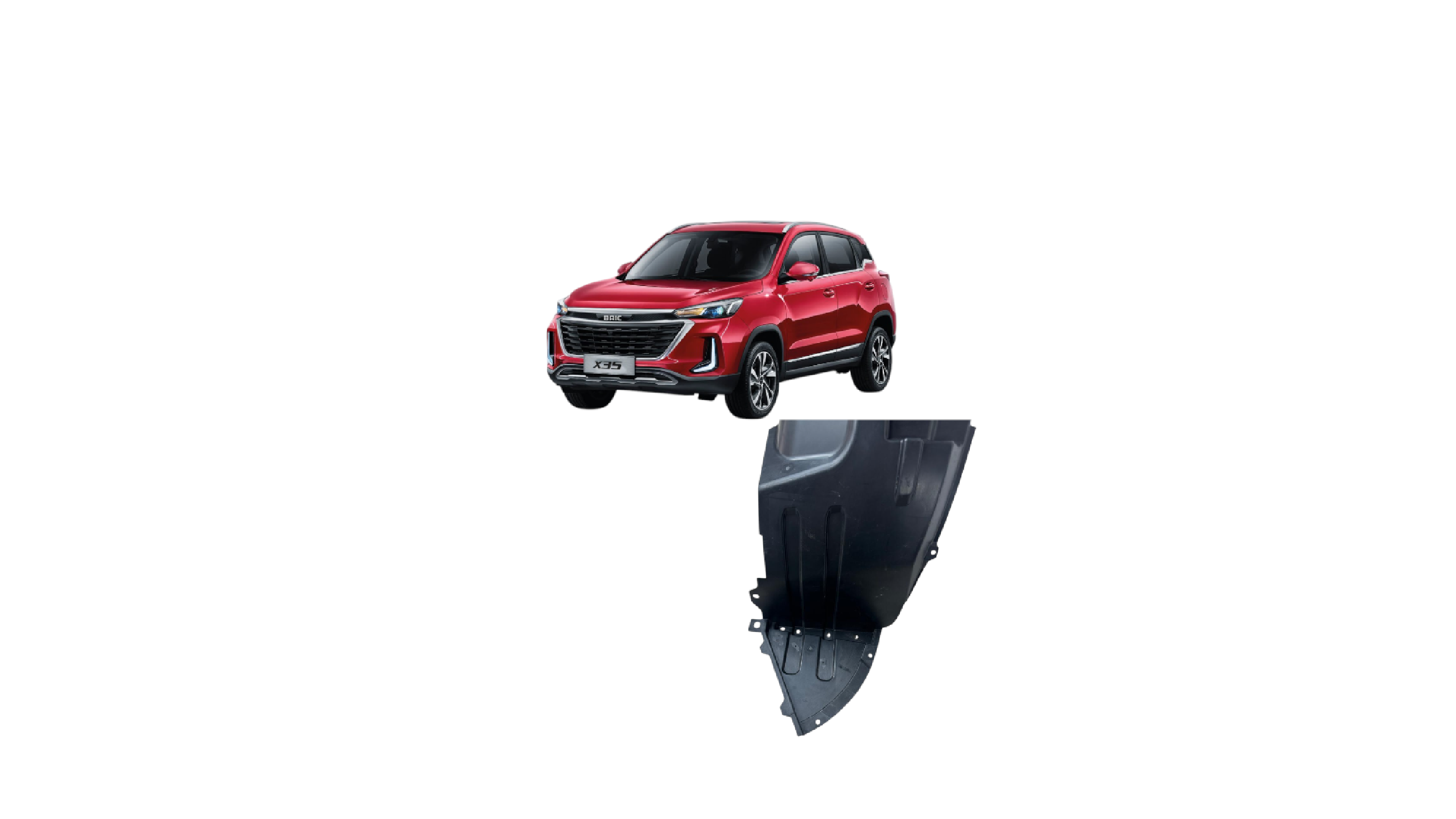 GUARDAFANGO DELANTERO IZQUIERDO BAIC X35 NEW BAIC 2
