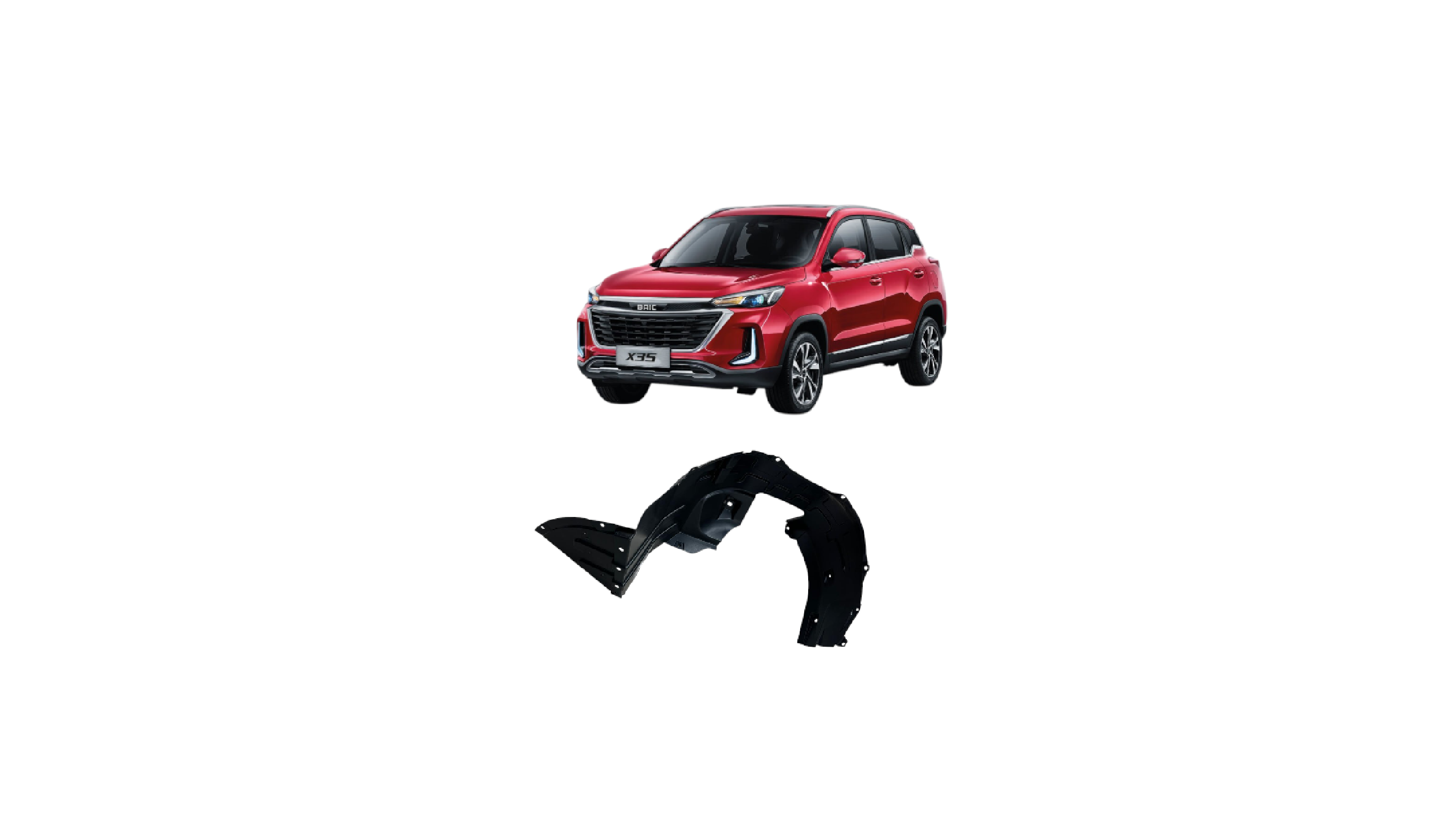 GUARDAFANGO DELANTERO IZQUIERDO BAIC X35 NEW BAIC 3