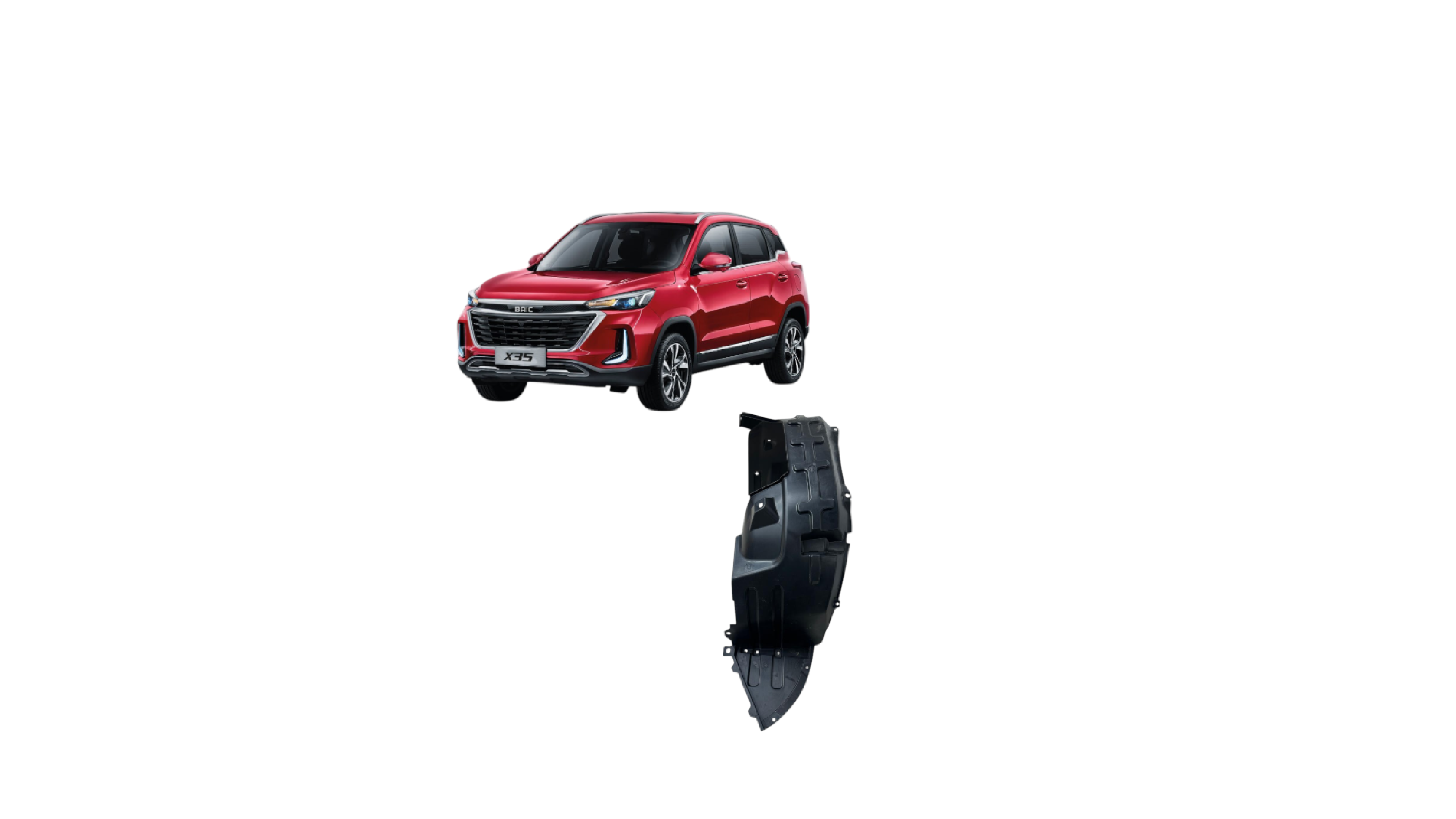 GUARDAFANGO DELANTERO IZQUIERDO BAIC X35 NEW BAIC
