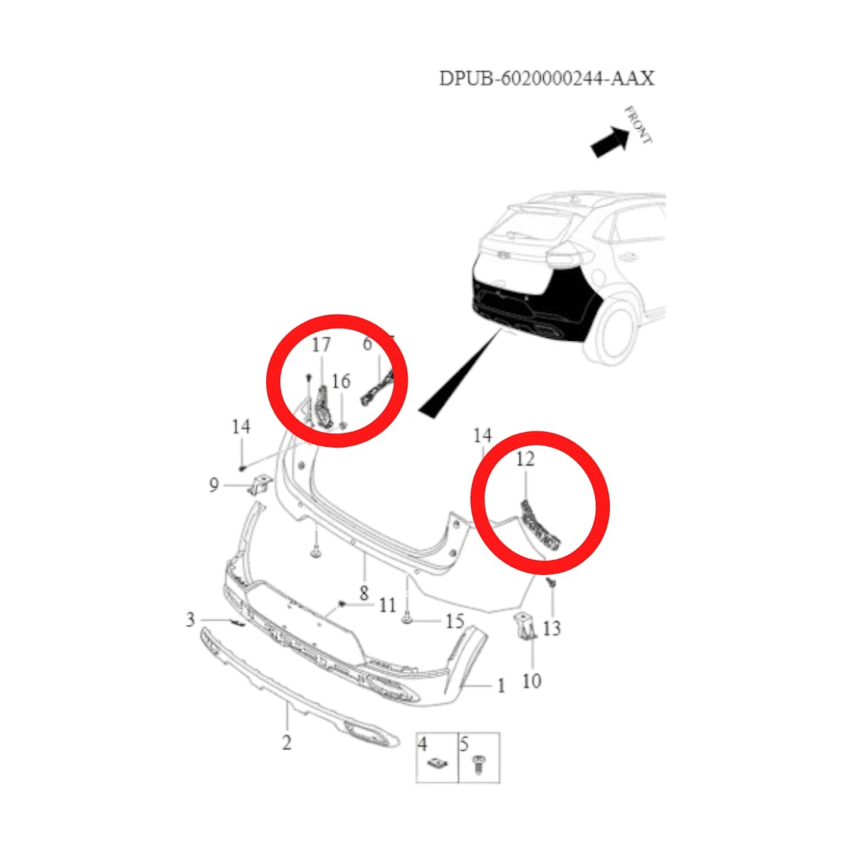 MENSULA PARACHOQUE TRA IZQ SUPERIOR TIGGO 2 PRO 2