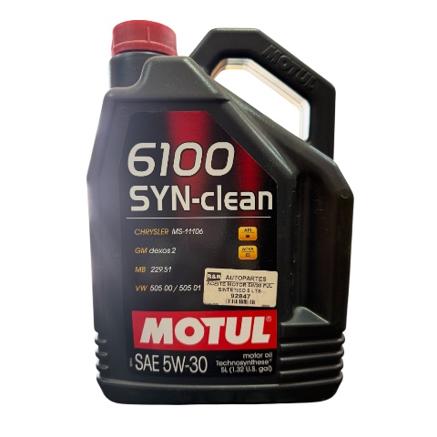 ACEITE MOTOR 5W30 FUL SINTETICO 5 LTS MOTUL
