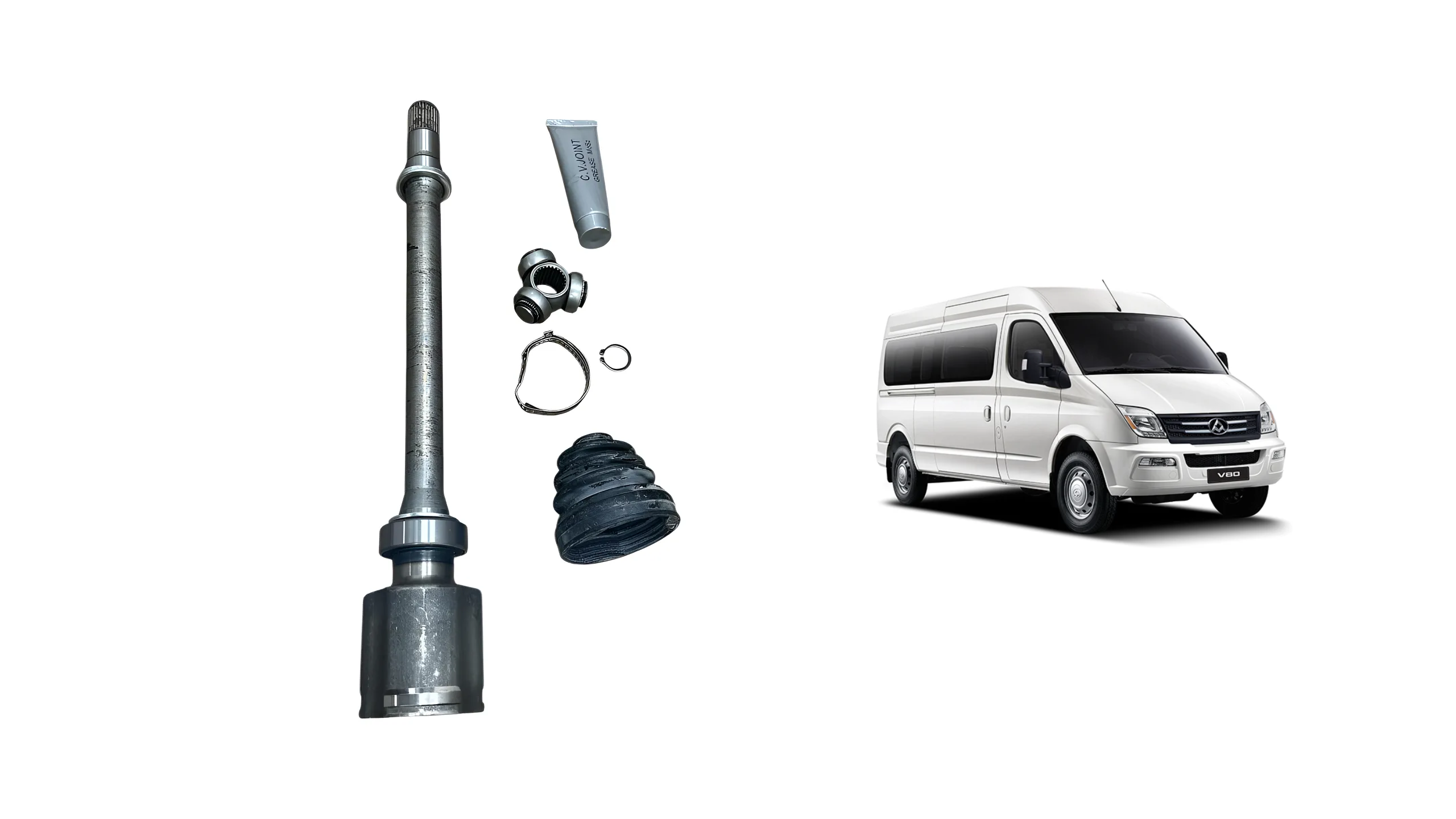 EJE PALIER IZQ V80 LARGO 6 VEL